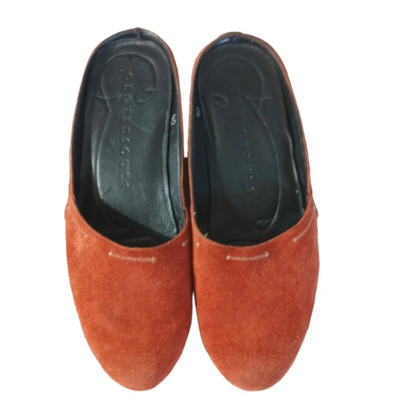 Gentle Souls By Kenneth Cole Rust Suede Slip On Mules Women’s Size 10 - Picture 2 of 8